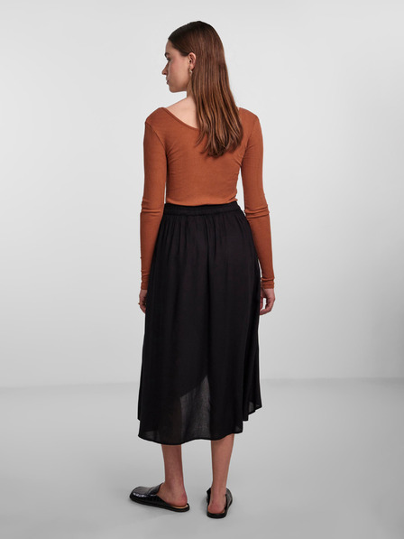 Pieces Schwarzer Damen Wickelrock Pieces Tala
