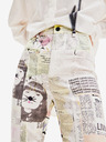Desigual Weiße gemusterte Damenhose Desigual Nicole