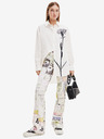 Desigual Weiße gemusterte Damenhose Desigual Nicole