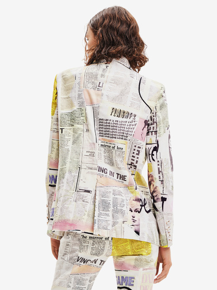 Desigual Weißer gemusterter Damenblazer von Desigual Lia