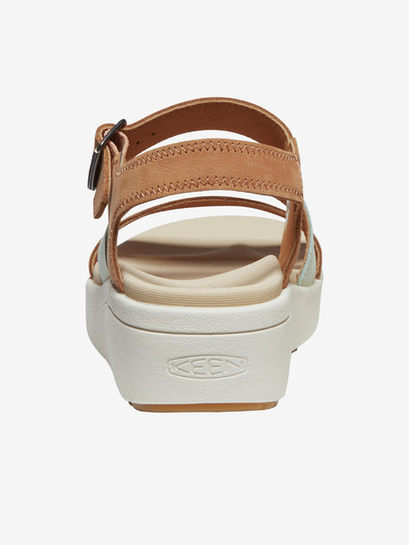Keen Braune Keen Leder-Keilsandalen für Frauen