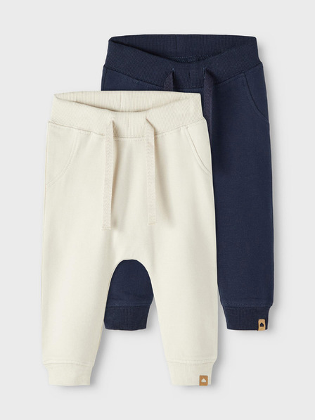 name it Zweier-Set Trainingshosen für Jungen in Creme und Blau name it Takki