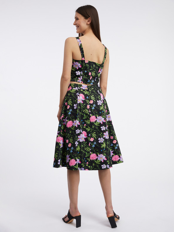 Orsay Schwarzes Damen-Blumen-Top ORSAY