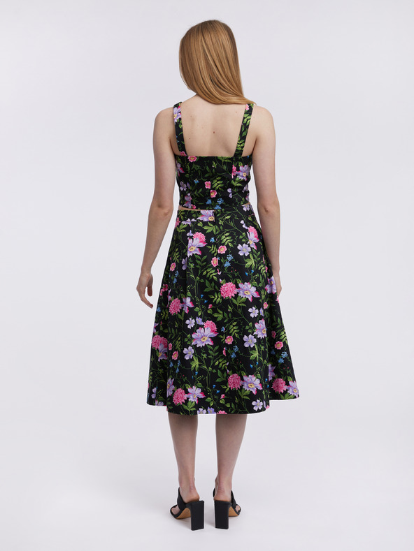 Orsay Schwarzes Damen-Blumen-Top ORSAY