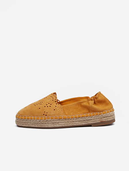 Tamaris Senfgelbe Wildleder-Espadrilles Tamaris