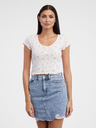 Tom Tailor Denim Weißes Damenhemd mit Blumenmuster Tom Tailor Denim