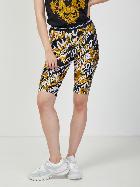Versace Jeans Couture Versace Jeans Couture gelbe und schwarze gemusterte kurze Leggings für Damen