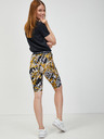 Versace Jeans Couture Versace Jeans Couture gelbe und schwarze gemusterte kurze Leggings für Damen