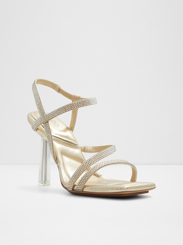 Aldo Damen Sandaletten mit hohem Absatz in gold ALDO Adrocan Mix Mat