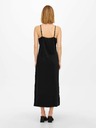 Jacqueline de Yong Schwarzes Damen-Maxikleid aus Satin mit Riemchen JDY Ruby