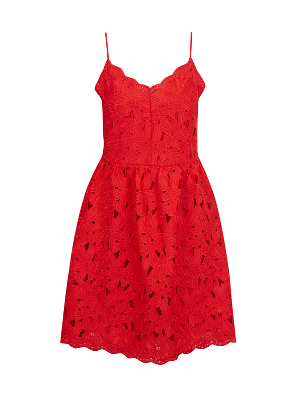 Orsay Rotes Damen-Spitzenkleid ORSAY