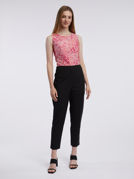 Orsay Rosa und schwarzer geblümter Damen-Jumpsuit ORSAY