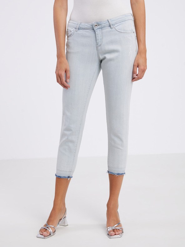 CAMAIEU Hellblaue Damen-Dreiviertel-Jeans mit schmaler Passform CAMAIEU