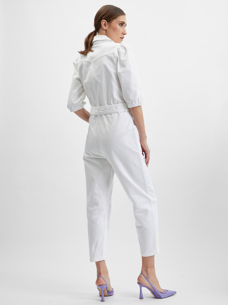 Orsay Weißer Denim-Overall für Damen ORSAY