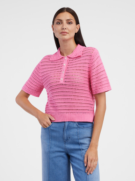 Tom Tailor Denim Rosa Damen-Kurzarmpullover Tom Tailor Denim