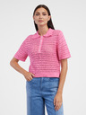 Tom Tailor Denim Rosa Damen-Kurzarmpullover Tom Tailor Denim