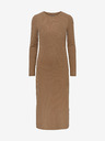 Pieces Pieces Kylie Hellbrauner gerippter Pullover midi