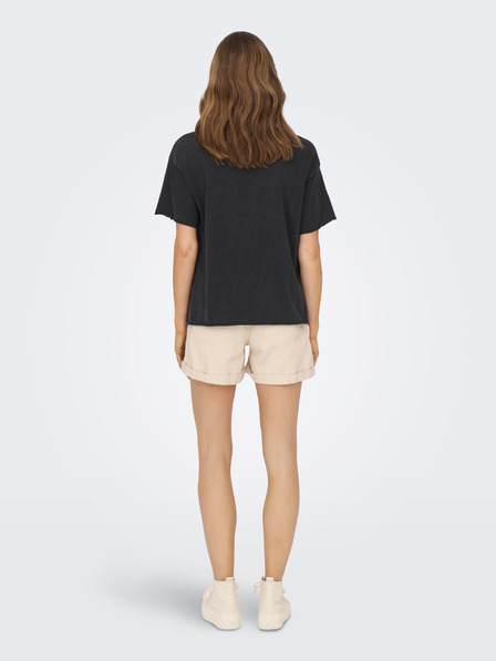 ONLY Schwarzes Damen-T-Shirt ONLY Lucy