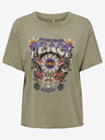ONLY Khakifarbenes Damen-T-Shirt ONLY Lucy