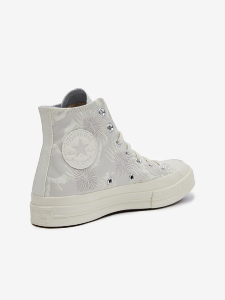 Converse Hellgraue Damen-Sneakers mit Blumenmuster Converse Chuck 70 Floral