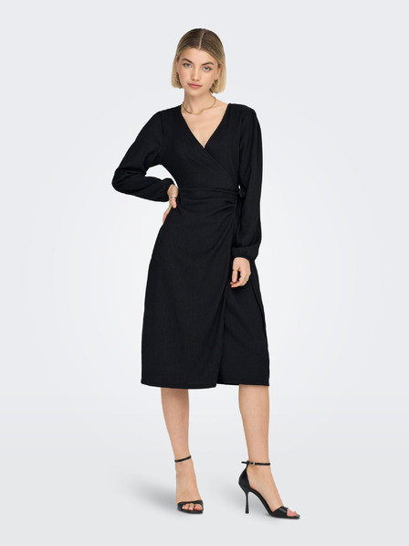 ONLY Schwarzes Damen Wickelkleid ONLY Merle