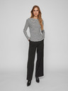 Vila Weiß-schwarz gestreiftes Damen-Langarmshirt VILA Thessa