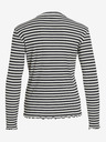 Vila Weiß-schwarz gestreiftes Damen-Langarmshirt VILA Thessa