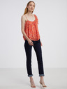 CAMAIEU Orange Damenbluse mit Blumenmuster CAMAIEU