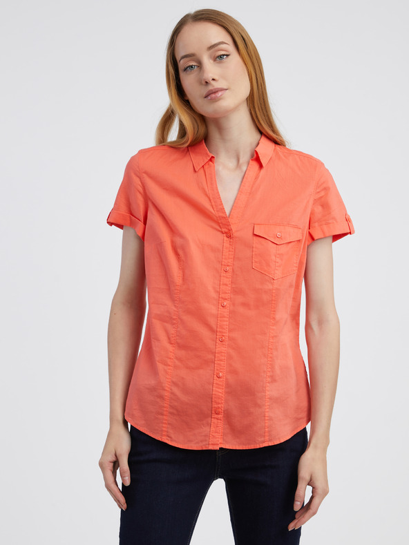 CAMAIEU Orange Damenbluse CAMAIEU