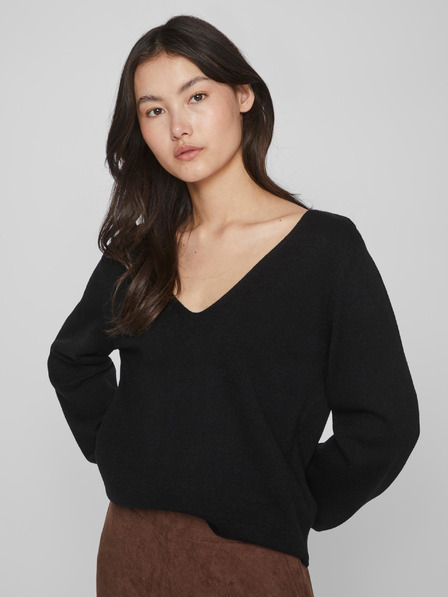 Vila Schwarzer Damen Pullover VILA Ril