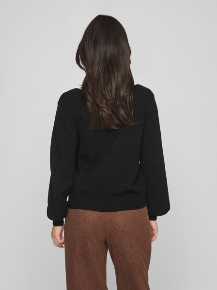 Vila Schwarzer Damen Pullover VILA Ril
