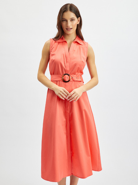 Orsay Orange Damen Hemdblusenkleid im Midilänge von ORSAY