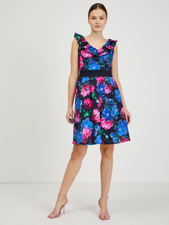 Orsay Rosa-blaues Damen Blumenkleid ORSAY