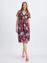 Orsay Schwarzes und rosa geblümtes Damenkleid ORSAY