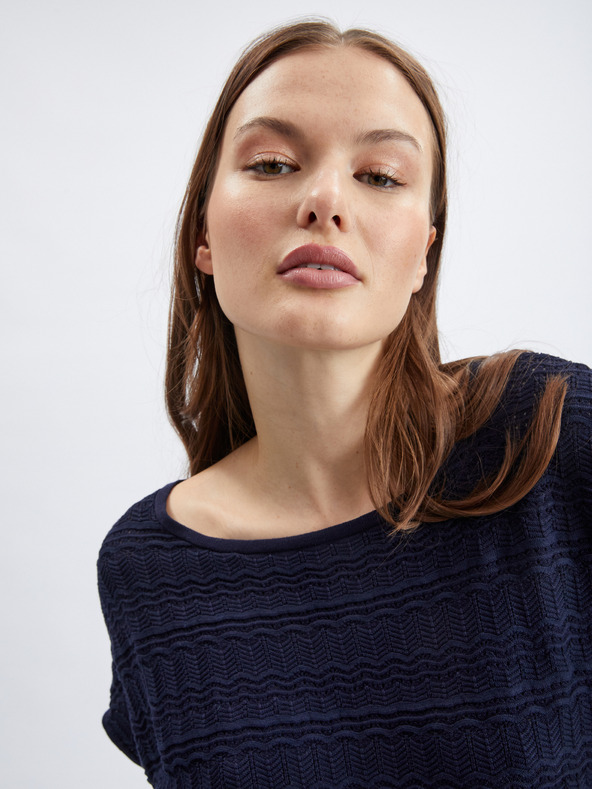 Orsay Dunkelblauer Damen-Kurzarmpullover ORSAY