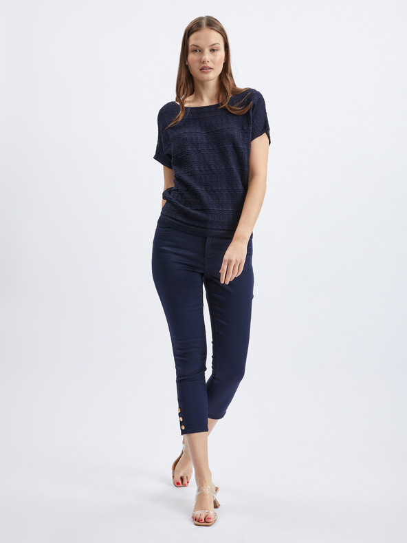 Orsay Dunkelblauer Damen-Kurzarmpullover ORSAY