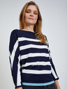 Orsay Weiß-blauer leichter gestreifter Pullover von ORSAY