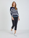 Orsay Weiß-blauer leichter gestreifter Pullover von ORSAY