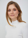 Orsay Cremefarbener Damen gerippter Pullover ORSAY