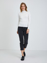 Orsay Cremefarbener Damen gerippter Pullover ORSAY
