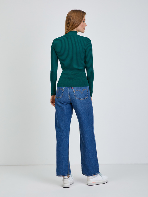 Orsay Grüner gerippter Pullover ORSAY