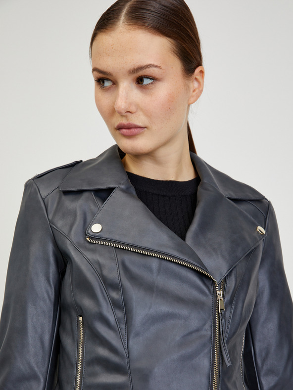 Orsay Schwarze Damen Lederjacke ORSAY