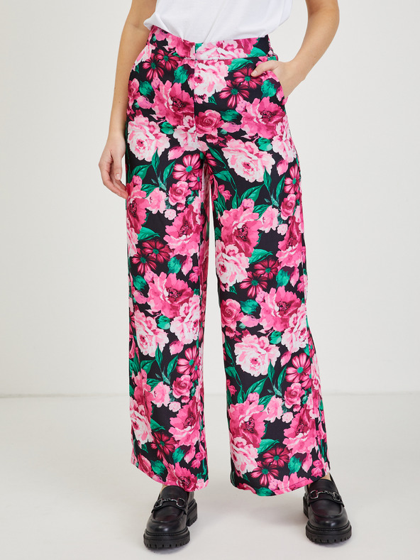Orsay Rosafarbene Damen Blumenhose ORSAY