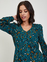 Orsay Dunkelgrünes gemustertes Damen Midikleid ORSAY