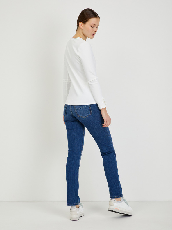 Orsay Weißes langärmeliges Damen T-Shirt ORSAY