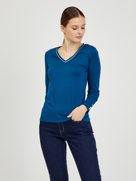 Orsay Blaues Damen Langarm T-Shirt ORSAY