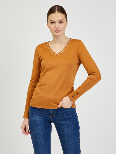 Orsay Braunes Damen-Langarm-T-Shirt ORSAY
