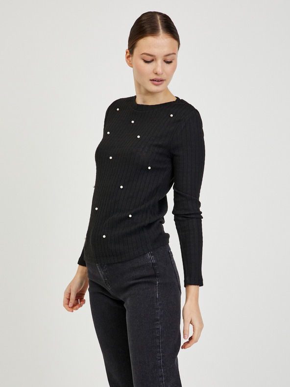 Orsay Schwarzer Damen-Rippenpullover ORSAY