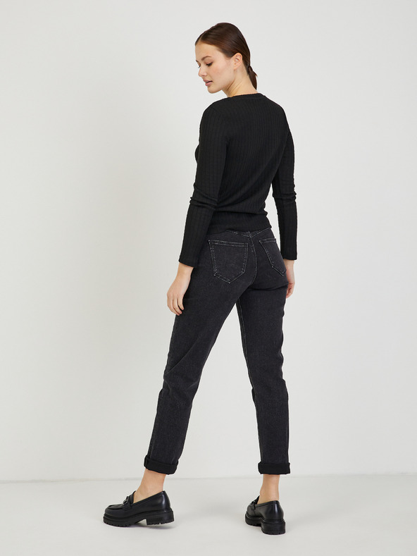 Orsay Schwarzer Damen Rippenpullover ORSAY