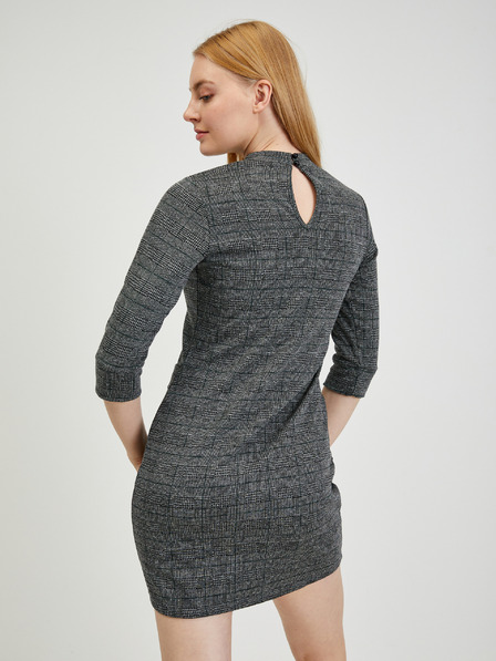 Orsay Grau kariertes Damenkleid ORSAY